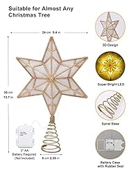 Christmas Decorations, Christmas Tree Topper Star