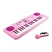 M SANMERSEN Piano Keyboard for Girls, Keyboar Piano 37 Keys Multifunction Portable Piano Electronic Keyboard Music Instrument for Kids 2-6 Year Old Girl Toys Girls Gifts Age 2-6 for Girls(Pink)