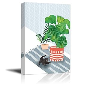 Adorable Kitten Painting Wall Bedroom Living Room