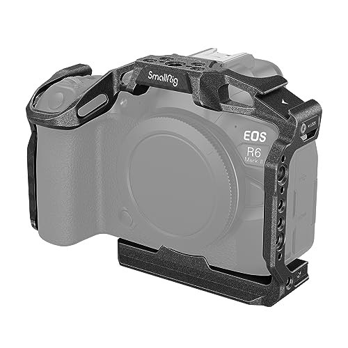 SMALLRIG Camera Cage für Canon EOS R6 Mark III/R6 Mark II, Black Mamba Bionic Design, integrierte Schnellwechselplatte, 1/4"-20 und 3/8"-16 Schraubenl