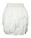 ZAKIA Women Real Natural Feather Skirt Fashion Mid Waist Short Mini A-line Feathered Skirts (White, M)