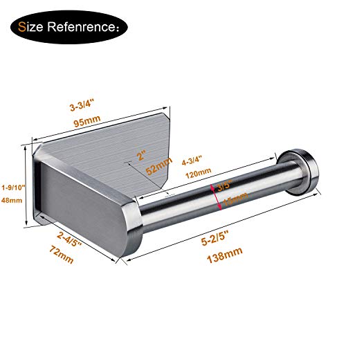Nolimas Self Adhesive Toilet Paper Holder SUS 304 Stainless Steel No Drilling Bathroom Kitchen