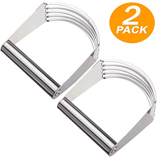 image for FireKylin 2 Pcs Dough Blender, Professional Stainless Steel Manual Pas