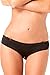 Rene Rofe Women's Sexy Lingerie Hipster Crotchless Panties Open Back Underwear (Small/Medium) Black