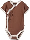 Babysoy Unisex Baby Kimono Bodysuit (Baby) - Chocolate - 3-6 Months