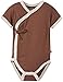 Babysoy Unisex Baby Kimono Bodysuit (Baby) - Chocolate - 3-6 Months