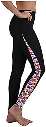 Women Sun Protection Swimming Rash Guard Surfing Leggings (S, Floral)