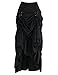 Kimikal Gothic Steampunk Long Sateen Corset Skirt (Large (Waist 30.7 inches), Black)