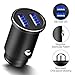 Car Charger, Carlion 4.8A/24W Dual USB Car Charger Adapter Fast Charging Alloy Shell Mini for iPhone Xs MAX/XR/X/8/7/6/Plus, Samsung Galaxy S9/S8/S7, LG G6/G5, HTC, Nexus, iPad (Black)