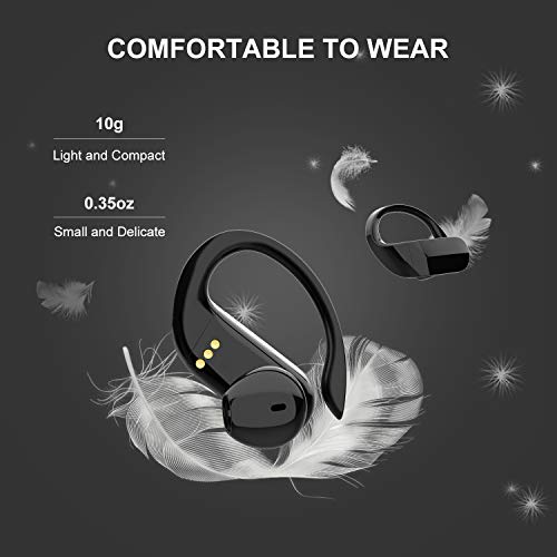 Wireless Bluetooth Earbuds, V5.0 HD HiFi Stereo Bluetooth Earpiece 200H Playtime Waterproof Noise Cancelling In-Ear Headphones with Charging Case, USB-C Quick Charge for iPhone Android Sports Business