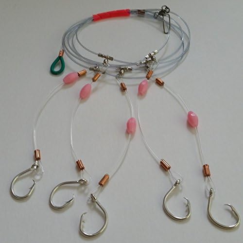 Deep Drop Rig with 8/0 High Carbon Steel Circle Hooks for Queen snapper, Yellow Eye snapper, Grouper, Mutton Snapper, Tilefish, Blackbelly Rosies