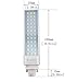 Bonlux 2-pack 13W GX24 Rotatable LED PLC Lamp G24Q/GX24Q 4-pin Base 26W CFL/Compact Fluorescent Lamp Replacement Warm White 180° Beam Angle LED PL Horizontal Recessed Bulb (Remove/bypass the Ballast)