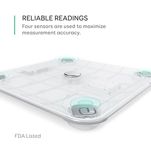 eufy Smart Scale with Bluetooth 4.0, Large LED Display, Weight/Body Fat/BMI/Fitness Body Composition Analysis, Auto On/Off, Auto Zeroing, Tempered Glass Surface, White, lbs/kg/st Units - Thumbnail 3