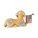 Jim Shore HWC by Enesco Dog Holding Flag Figurine