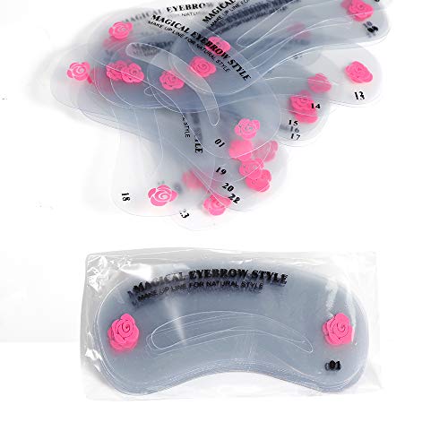 48 pcs Eyebrow Grooming Stencils Eyebrow Stencil Card Kit Brow Stencil Ruler Shaping Template for DIY Grooming Tools - Thumbnail 3