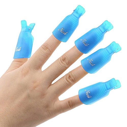 GOTD 10PC Plastic Nail Art Soak Off Cap Clip UV Gel Polish Remover Wrap Tool GOTD 10PC Plastic Nail Art Soak Off Cap Clip UV Gel Polish Remover Wrap Tool