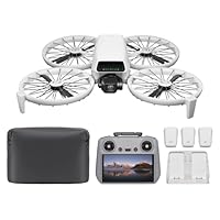 DJI Flip Fly More Combo With RC 2 Screen Remote Controller, Drone With 4K UHD Camera for Adults, Palm Takeoff, Auto Return, Intelligent Flight, 3 Batteries for 93-Min Flight Time