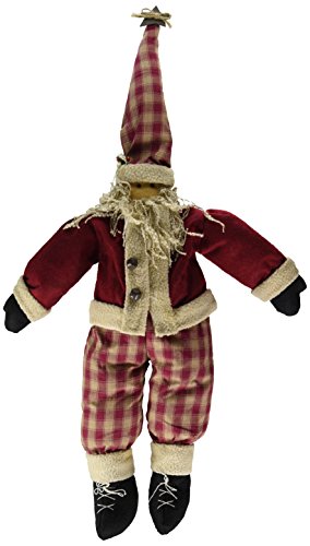 Craft Outlet Silly St. Nick Santa in Plaid Figurine, 18-Inch
