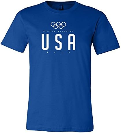 Pyeongchang 2018 Olympic Winter Games Emblem T-Shirt Royal (Large)