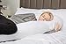 QUEEN ROSE Pregnancy Pillow -Maternity Body Pillow U Shaped,Support Back/Neck/Head with Cooling Cover (55in, White)