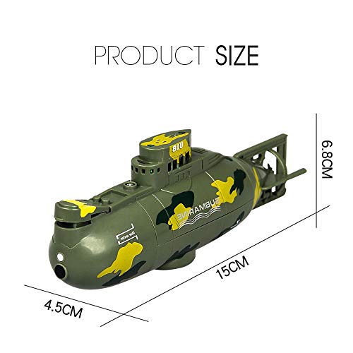 MOGOI RC Boat RC Toy Submarine, 6 Channels 40MHZ Electric Mini Submarine Boat Toy, Mini Rechargeable Remote Control Boat Submarine Ship Diving Boat in Water for Boys Girls