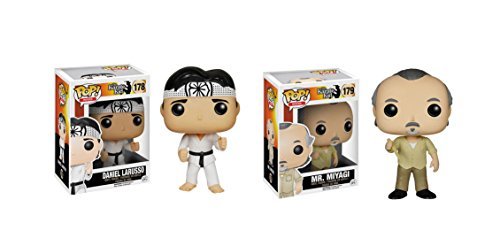 Funko POP The Karate Kid Daniel Larusso and Mr. Miyagi 2 Piece BUNDLE