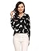 Zeagoo Women's Casual Print Chiffon V Neck High Low Hem Blouse Top
