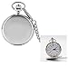 Personalized Silver Stainless Steel Pocket Watch Engraved Free