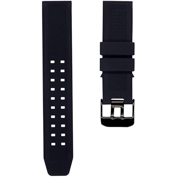 Genuine Luminox 23mm FP.L.ES Rubber Watch Band Navy Seal 3050/3950/8800 PVD BLK