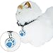 Vcalabashor Pet ID Tags for Small & Medium Dogs & Cats/Round Tags with Sparkly Paw Print/Bling Engraved Personalized Animal Tag/Pink / Blue/Green/ Red/ 1.0