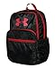 Under Armour HOF Youth Boys Athletic Multi purpose School Backpack (Black/red)