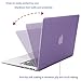 MOSISO Compatible with MacBook Air 13 inch Case (Models: A1369 & A1466, Older Version 2010-2017 Release), Protective Plastic Hard Shell Case & Keyboard Cover & Screen Protector, Light Purple