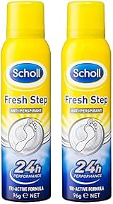 Dr. Scholl's Fresh Step Antiperspirant Foot Spray 96 gm Pack of 2