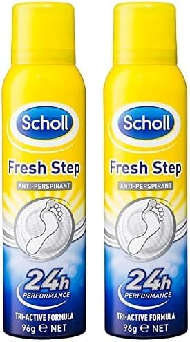 Dr. Scholl's Fresh Step Antiperspirant Foot Spray 96 gm Pack of 2