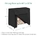 SunPatio 4ft Heavy Duty Firewood Cover, Waterproof Outdoor Storage Wood Pile Cover with Fastening Straps, All Weather Protection, 50
