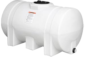 RomoTech 82124259 Horizontal Polyethylene Reservoir Water Tank with Legs, 325 gallon, Made In The USA, Poly Tank For Water and Non-Flammable Liquids, Rust and Corrosion Proof