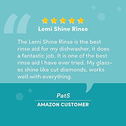 Lemi Shine - Shine + Dry Natural Dishwasher Rinse Aid Hard Water Stain Remover 8.45 oz - 6 Pack Bundle