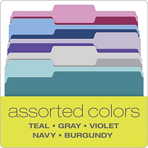 Pendaflex Two Tone Color File Folders, Letter Size, Assorted Colors