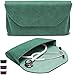 BJÖRN HALL Stethoscope Case Littmann Classic III & Master | Leather Carry Bag | Nursing Student Essentials & School | Medical Pediatric Veterinary Gifts for Nurses | Fits in Tote Bags | Green Emerald