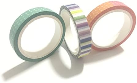 Timemorry Decorative Washi Masking Tape/ Craft Sticky Paper Collection for DIY and Gift Wrapping (colorful)