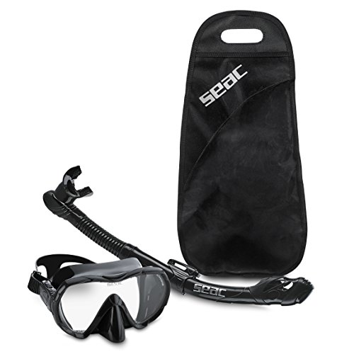 SEAC Italian Design Frameless Scuba Freediving Snorkel Mask Dry Snorkel Set