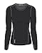 Duofold Women's Mid Weight Fleece Lined Thermal Shirt, Black, Large