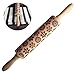Gorgebuy Cooking Rolling Pins - Chrismas Surprising Symbols Wooden Engraved Embossing Rolling Pin - Xmas Snowflake Embossed Pattern for Cookies/Baking Kitchen Tool Housewarming Gifts