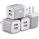 X-EDITION USB Wall Charger,4-Pack 2.1A Dual Port USB Cube Power Adapter Wall Charger Plug Charging Block Cube for iPhone 8/7/6 Plus/X, iPad, Samsung Galaxy S5 S6 S7 Edge,LG, ZTE, HTC, Android (White)
