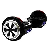 VEEKO Hoverboard Two-wheel Self-balancing Scooter with Bluetooth Speaker - 9.6Km/hr Max 225lbs Max/UL2272 Certified Hover Board/250W Dual Motor/6.5'' Aluminum Alloy Wheels/Black