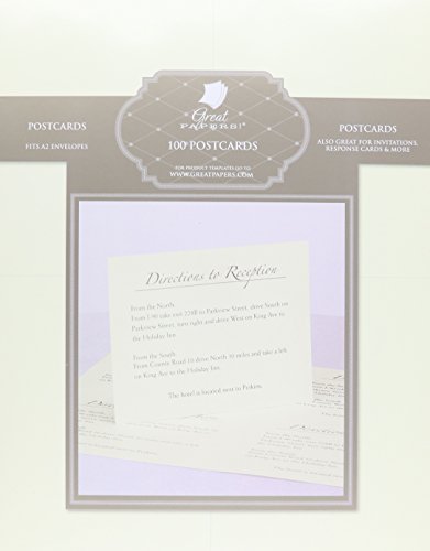 Great Papers! Ivory 4-Up Postcards, 25 sheets/100 postcards, 5.5" x 4.25" (9125…