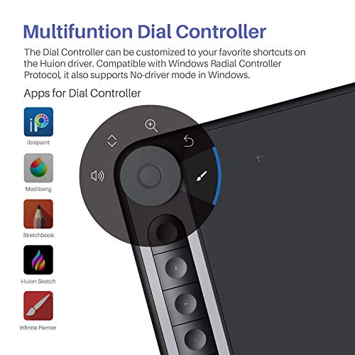 HUION Inspiroy Dial Q620M Graphic Drawing Tablet Android Supported