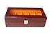 Easby Manor Watch Case 5 Slot Beautiful Cherry Wood Watch Box for Men Watch Box Display Case Plush All Size Apricot Pillow Watch Organizer