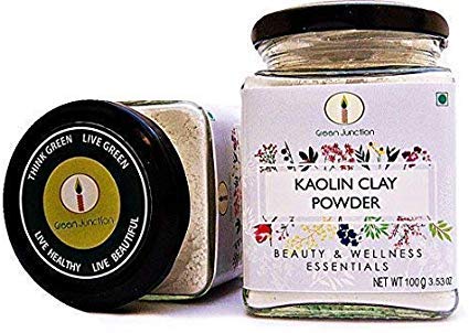 Green Junction Pure Kaolin Clay 100 Gms (Glass Jar)