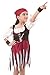 IKALI Baby Toddler Girl Pirate High Seas Buccaneer Costume Party Decoration Toy Kids Pretend Play Pirate Fancy Dress (7-8Y)